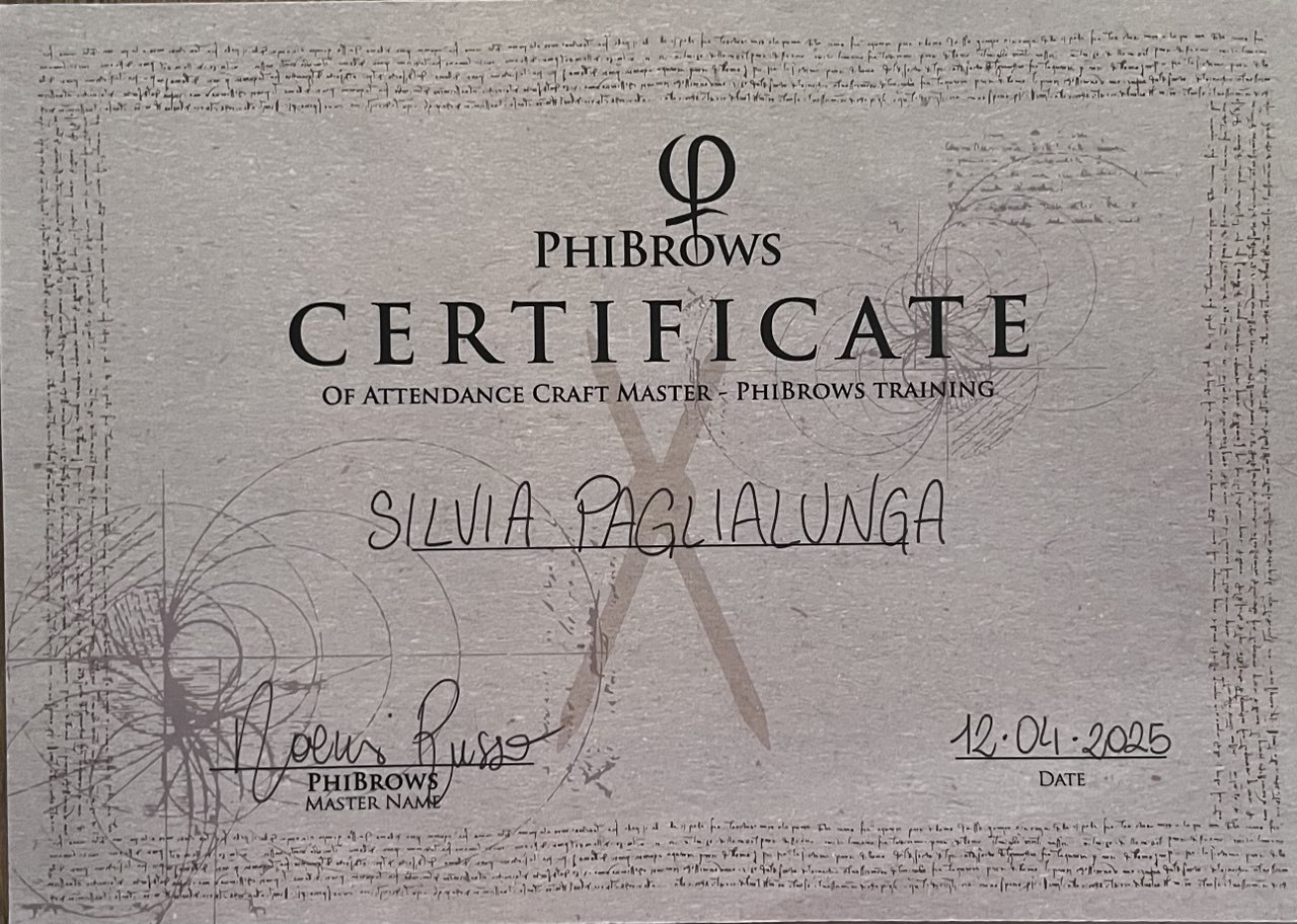 Certificato PhiBrows Craft Master